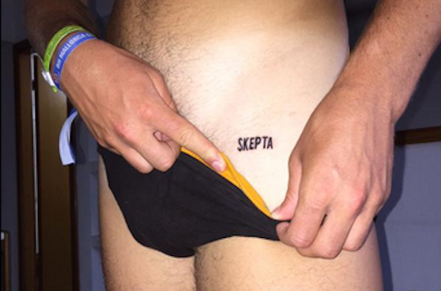 This Guy Got "Skepta" Tattooed on His Pelvis and then His Girlfriend Dumped Him
